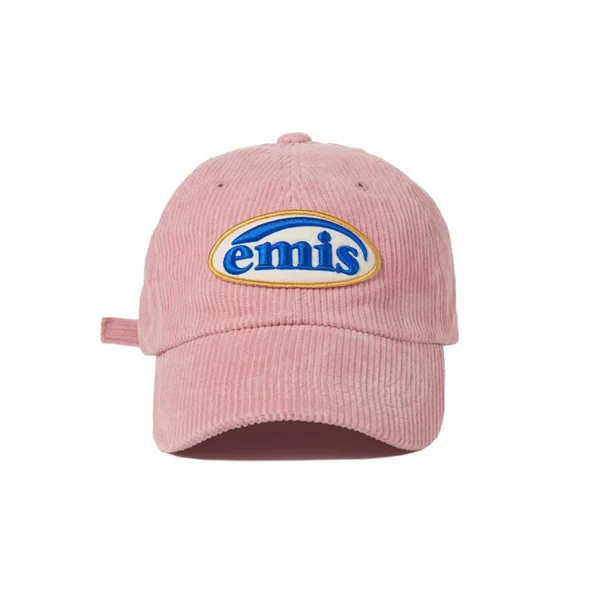 【BLACKPINK JISOO同款】EMIS - CORDUROY WAPPEN BALL CAP (RENEWAL) (4色)