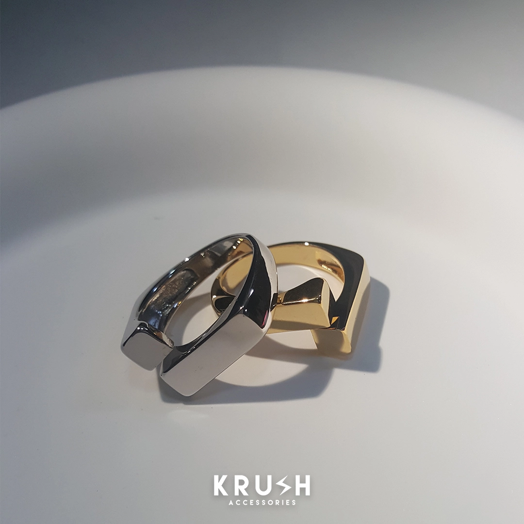 立體方正開口戒指 [韓國製]