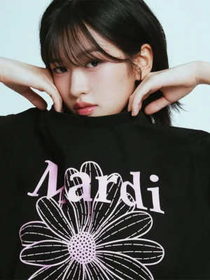 【IVE俞真/金高銀同款】(14色) MARDI MERCREDI - 經典花花基本款Tee (TSHIRT FLOWERMARDI)