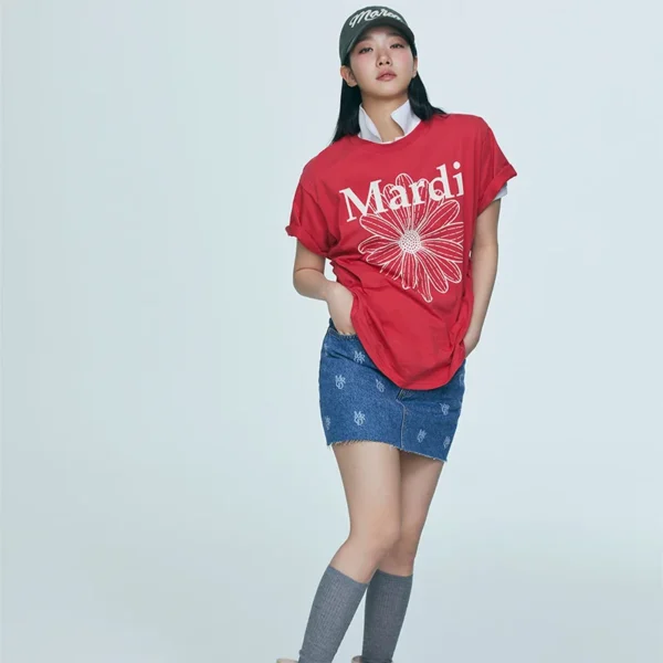 【IVE俞真/金高銀同款】(14色) MARDI MERCREDI - 經典花花基本款Tee (TSHIRT FLOWERMARDI)