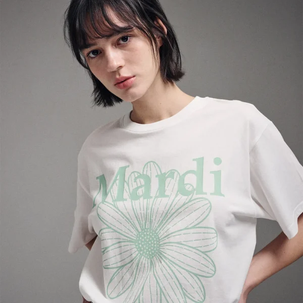 【IVE俞真/金高銀同款】(14色) MARDI MERCREDI - 經典花花基本款Tee (TSHIRT FLOWERMARDI)