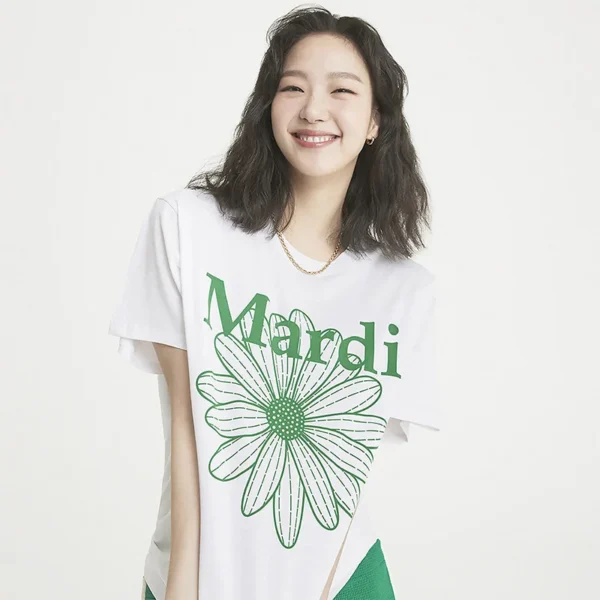 【IVE俞真/金高銀同款】(14色) MARDI MERCREDI - 經典花花基本款Tee (TSHIRT FLOWERMARDI)