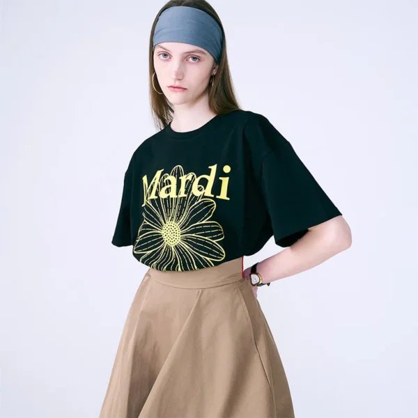 【IVE俞真/金高銀同款】(14色) MARDI MERCREDI - 經典花花基本款Tee (TSHIRT FLOWERMARDI)