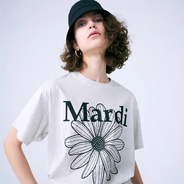 【IVE俞真/金高銀同款】(14色) MARDI MERCREDI - 經典花花基本款Tee (TSHIRT FLOWERMARDI)