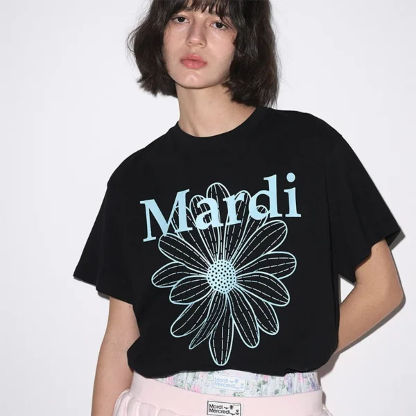 【IVE俞真/金高銀同款】(14色) MARDI MERCREDI - 經典花花基本款Tee (TSHIRT FLOWERMARDI)