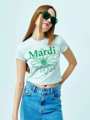 MARDI MERCREDI - 經典花花Cropped Tee (CROPPED TSHIRT FLOWERMARDI)