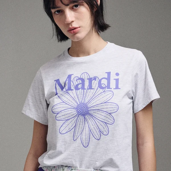 【金高銀同款】(4色) MARDI MERCREDI - 經典花花BLOSSOM短版Tee (SLIM TSHIRT FLOWERMARDI)