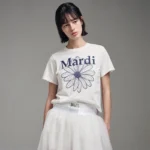 【金高銀同款】(4色) MARDI MERCREDI - 經典花花BLOSSOM短版Tee (SLIM TSHIRT FLOWERMARDI)