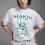 【金高銀同款】(4色) MARDI MERCREDI - 搖尾臘腸狗狗珍珠頸鏈基本款Tee (TSHIRT SWING THE TAIL DDANJI PEARL NECKLACE)