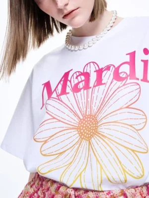 (2色) MARDI MERCREDI - 經典花花基本款漸變Tee (TSHIRT FLOWERMARDI GRADATION)