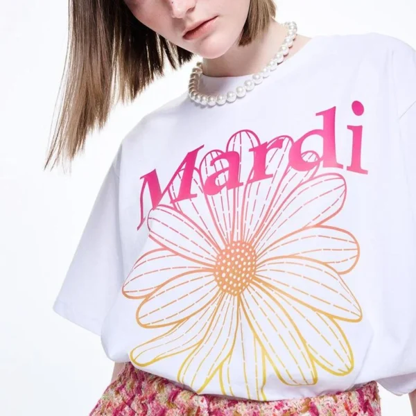 (2色) MARDI MERCREDI - 經典花花基本款漸變Tee (TSHIRT FLOWERMARDI GRADATION)