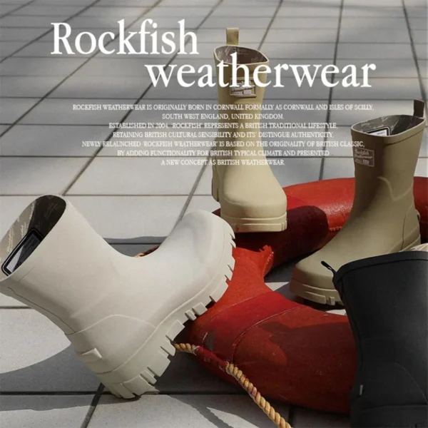 (6色) Rockfish Weatherwear - FLATFORM RAIN BOOTS MIDDLE 中筒厚底雨靴