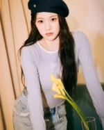 【高允貞同款】MFG Metal Circle Logo Knit Beret 刺繡圓標針織貝雷畫家帽 (2色)