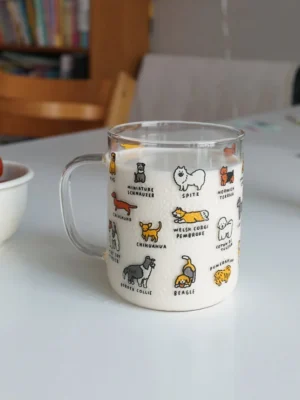 ZERO PER ZERO 韓國可愛手繪風玻璃杯🐕🐈