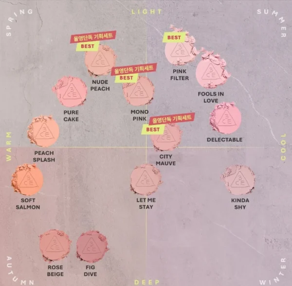 【高允貞同款❤】3CE Mood Recipe Face Blush 胭脂 (13色)