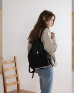 【大容量背包🖤】LOEUVRE Scarabee Backpack Medium (nylon ver.)