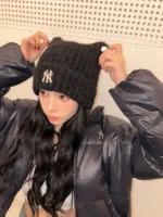 【Karina同款貓耳冷帽💙】MLB Plush Meow Beanie New York Yankees (3色)