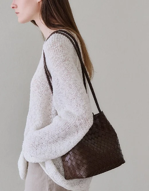 【法式簡約🇫🇷】MONOROW Juri 織紋水桶包 (4色)