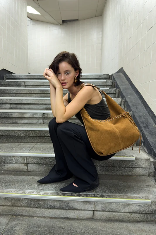 【麂皮流蘇🤠】 YEOMIM Medium Slash Hobo Bag (5色)