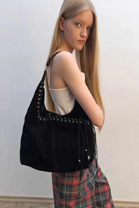 【麂皮流蘇🤠】 YEOMIM Medium Slash Hobo Bag (5色)